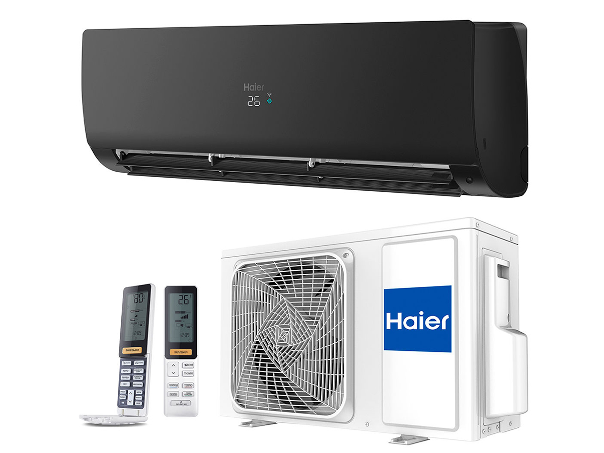 Haier Flexis Black AS50S2SF1FA-MB3, 1U50S2SJ2FA Kondicionieris Siltumsūknis Siltumsūkņu uzstādīšana Rīgā. Siltumsūkņi Latvijā.