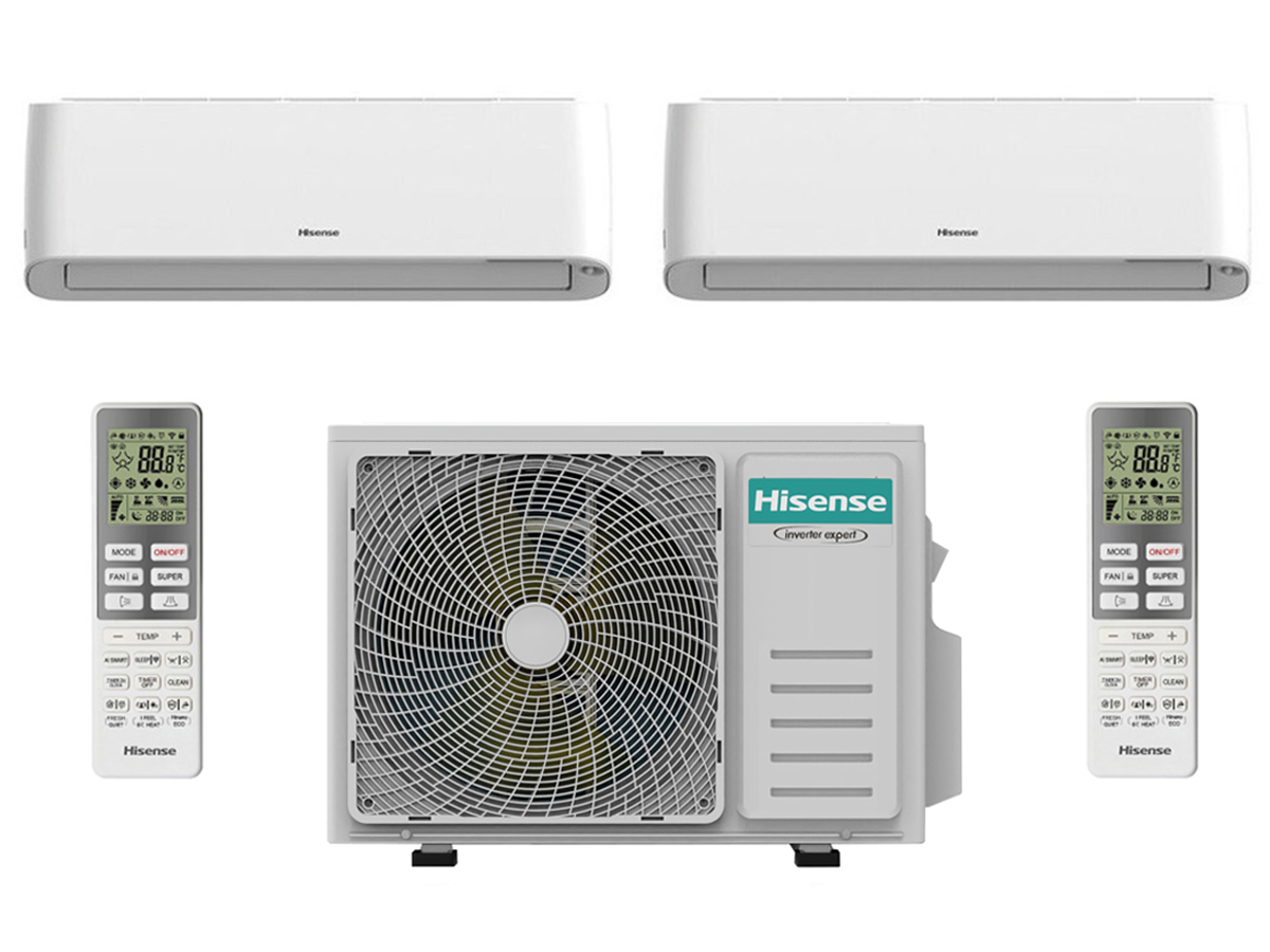 Hisense Energy Pro Plus Multisplit QG25XV0E-2AMW52U4RXC Siltumsūkņu uzstādīšana Rīgā. Siltumsūkņi Latvijā.