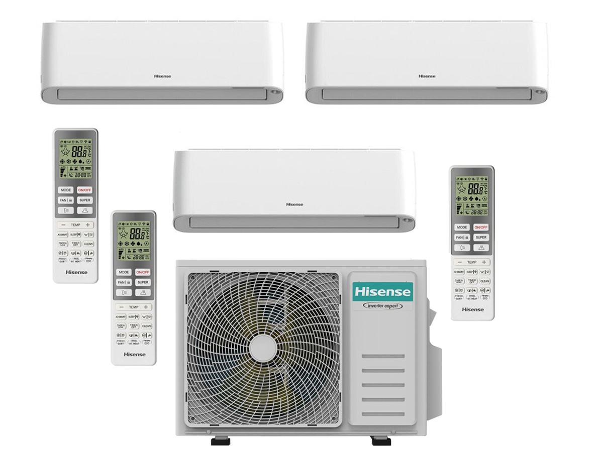 Hisense Energy Pro Plus Multisplit QG25XV0E-3AMW72U4RJC Siltumsūknis Siltumsūkņu uzstādīšana Rīgā. Siltumsūkņi Latvijā.